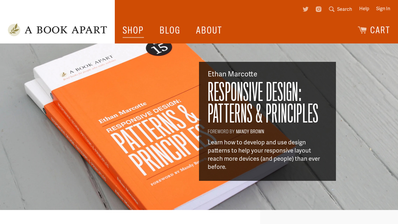 Responsive Design: Patterns & Principles Landing page