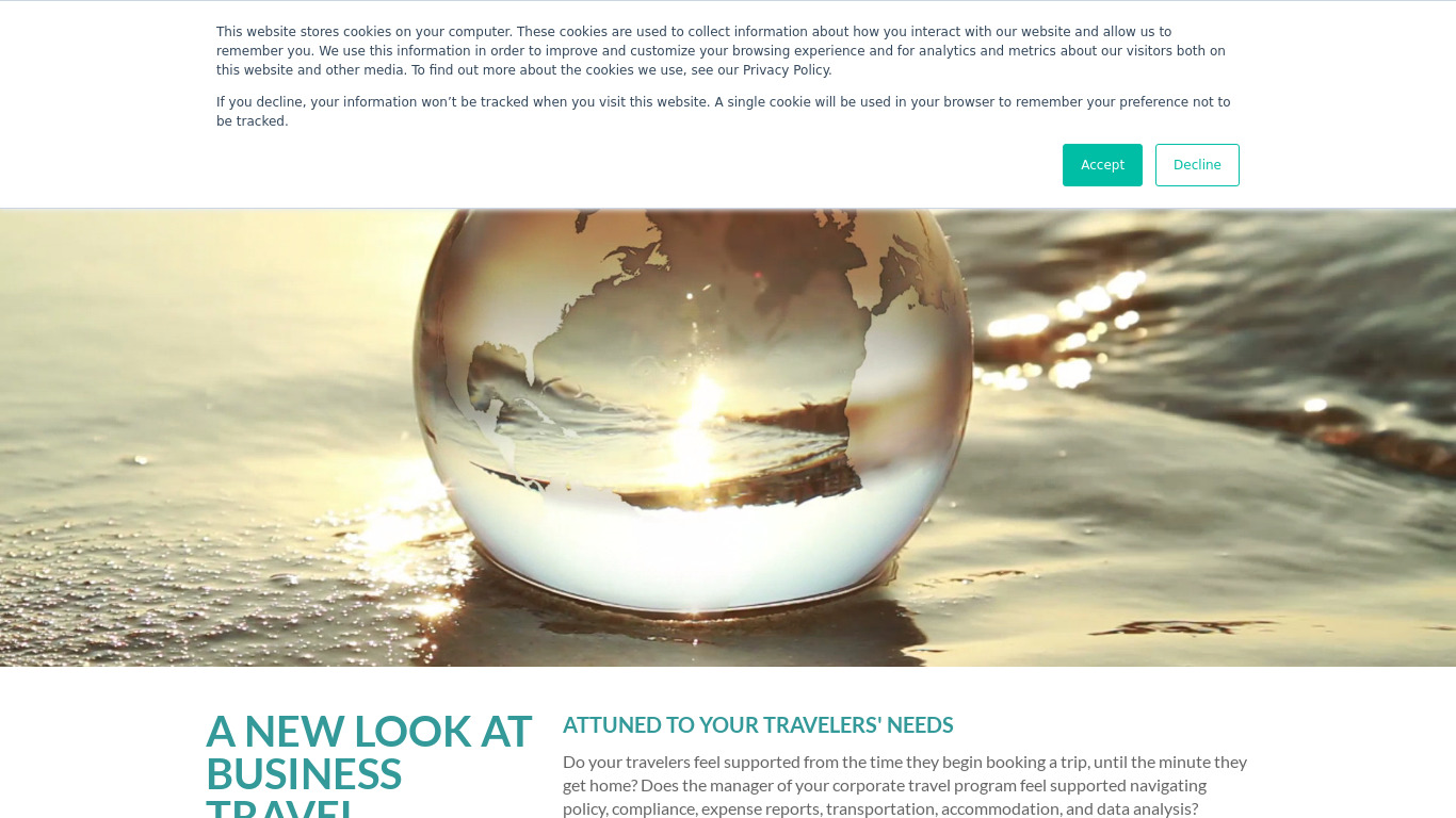 S.R. Travel Service Landing page
