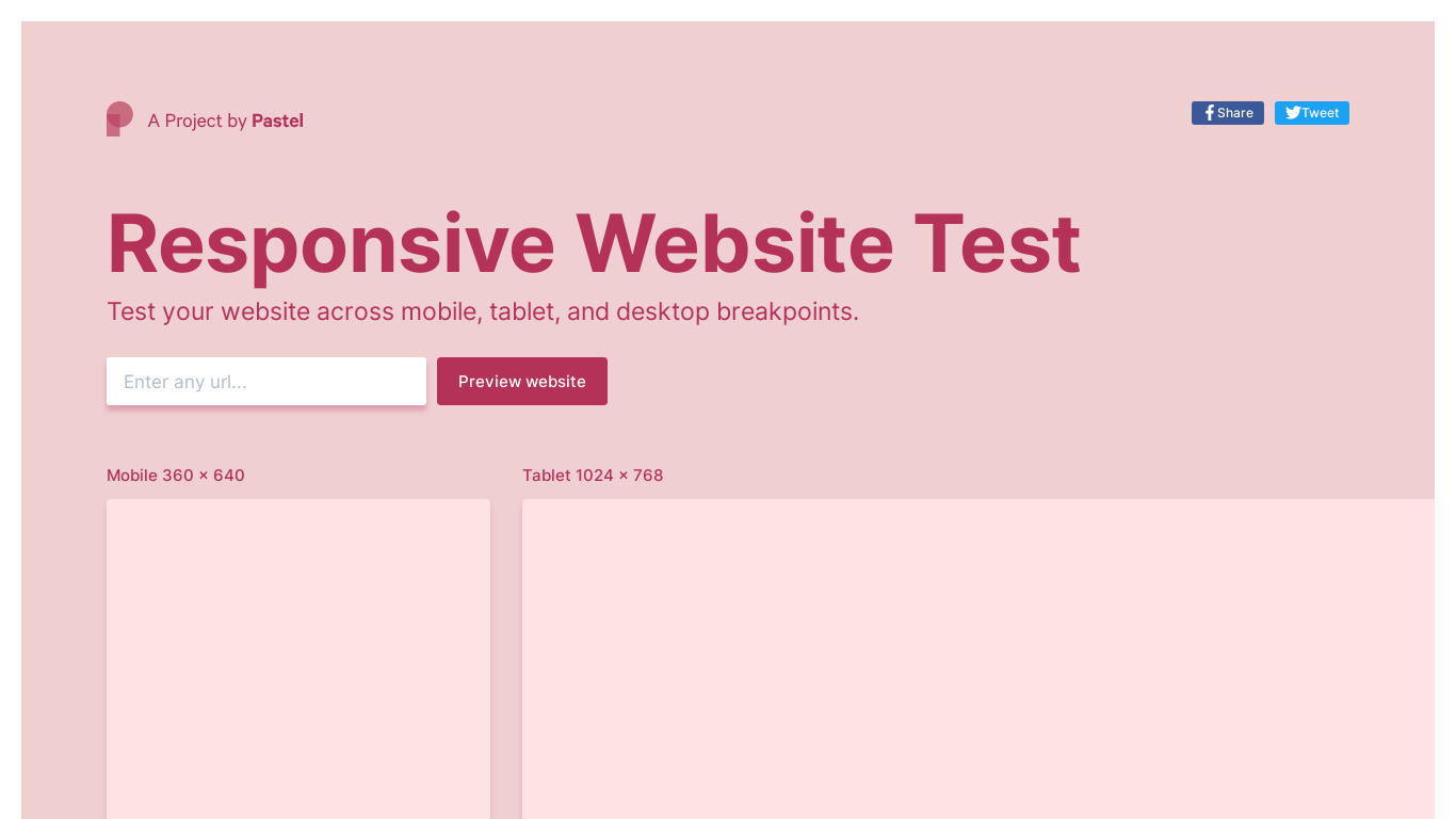 Responsive Website Test Landing page
