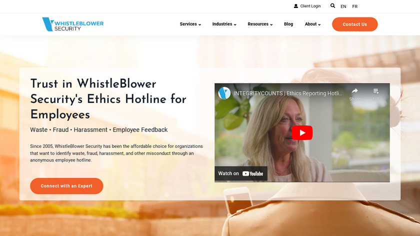 WhistleBlower Security Landing Page