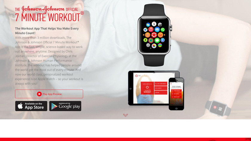 J&J Official 7 Minute Workout Landing Page