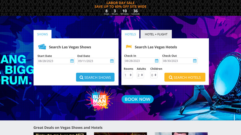 Vegas.Com Landing Page