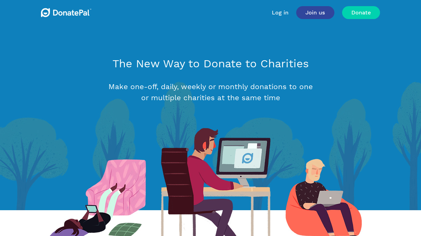 DonatePal Landing page