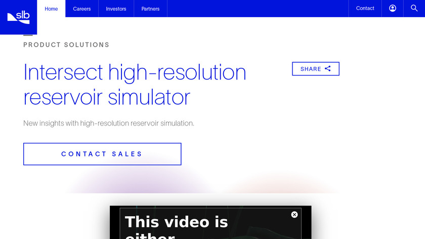 INTERSECT High-Resolution Reservoir Simulator Landing Page