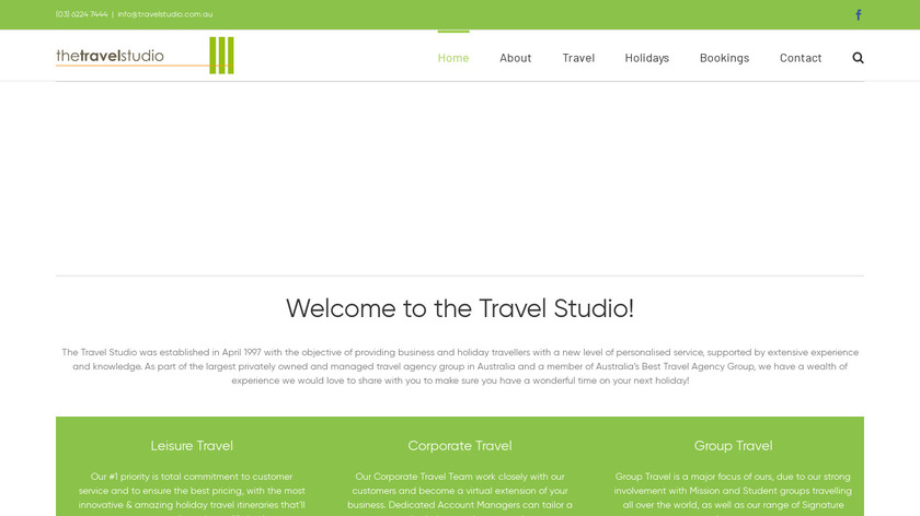Travel Studio Landing Page