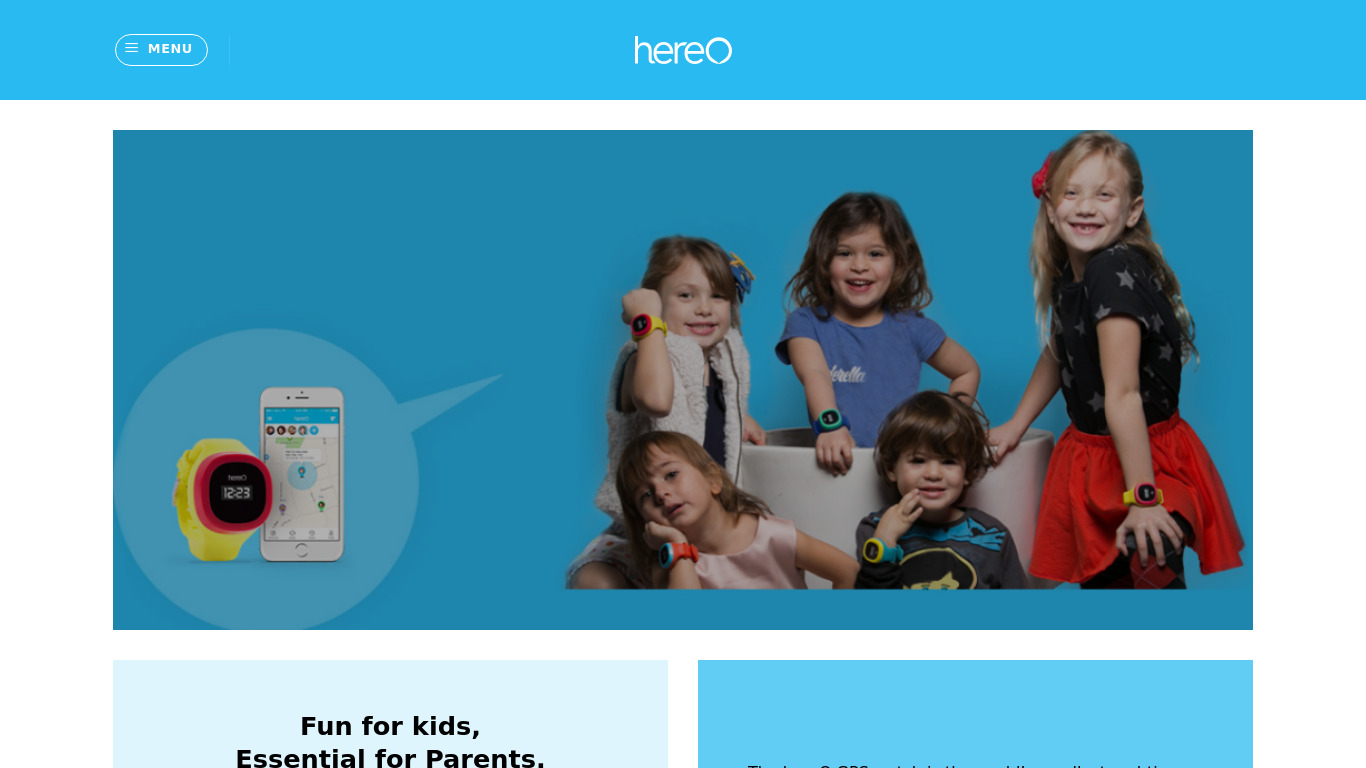 HereO Watch Landing page