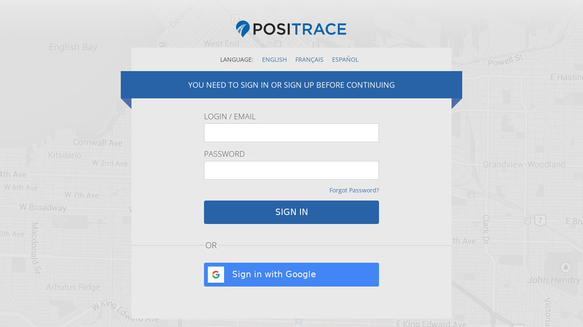 PosiTrace Landing Page