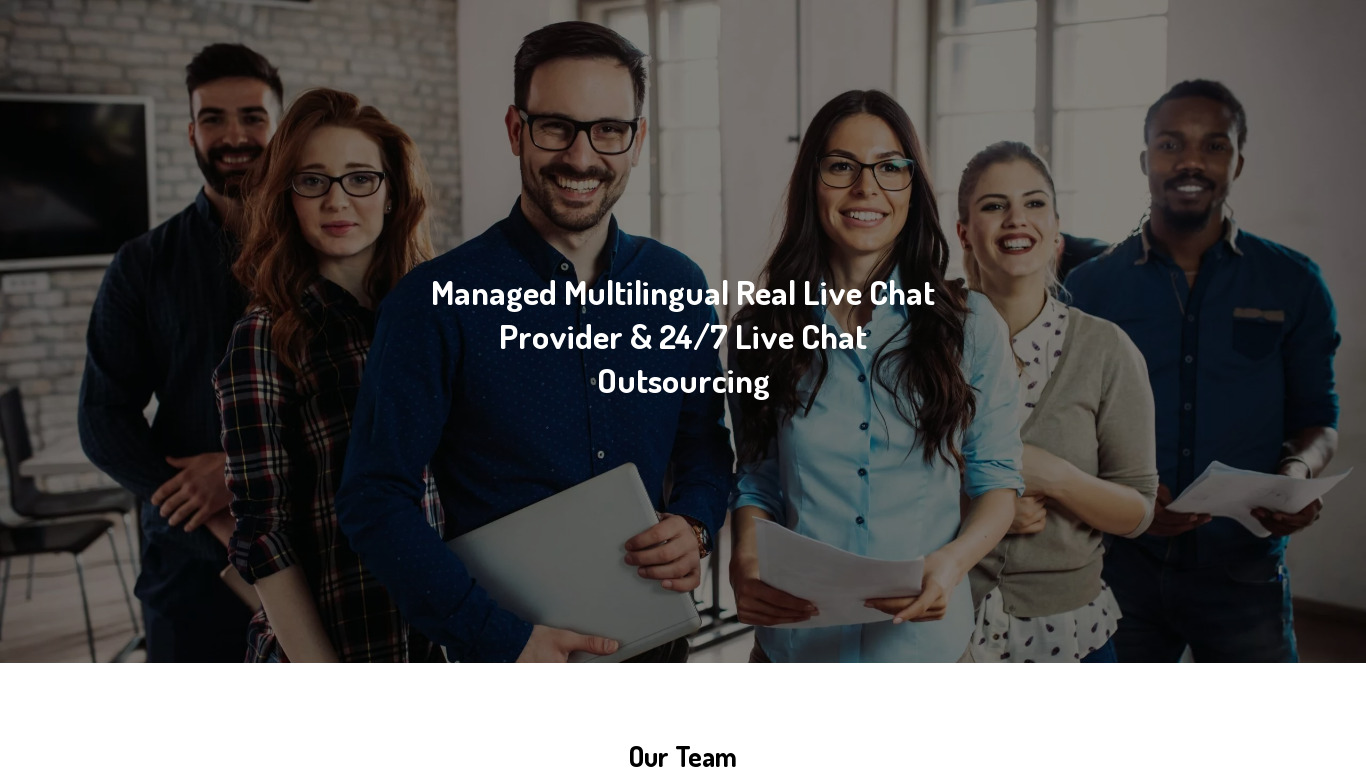 Managed Live Chat Providers Landing page