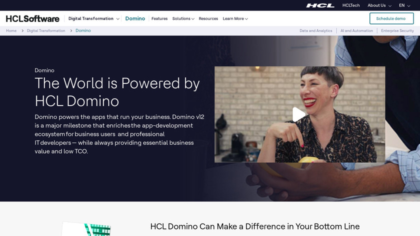 HCL Domino Landing Page