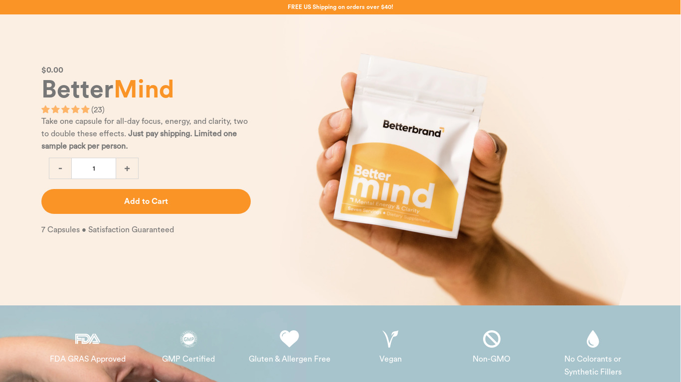 trybetterbrand.com BetterMind Landing page