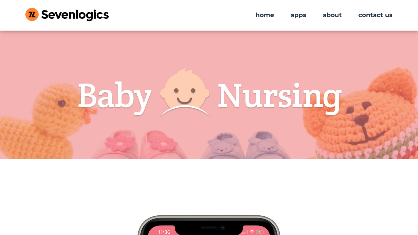 Baby Breastfeeding Trackers Landing page
