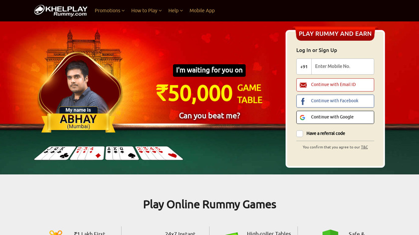 KhelPlay Rummy - Indian Rummy Landing Page