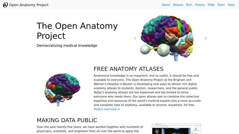 Open Anatomy Landing Page