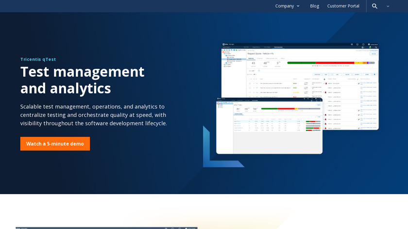 Tricentis qTest Landing Page