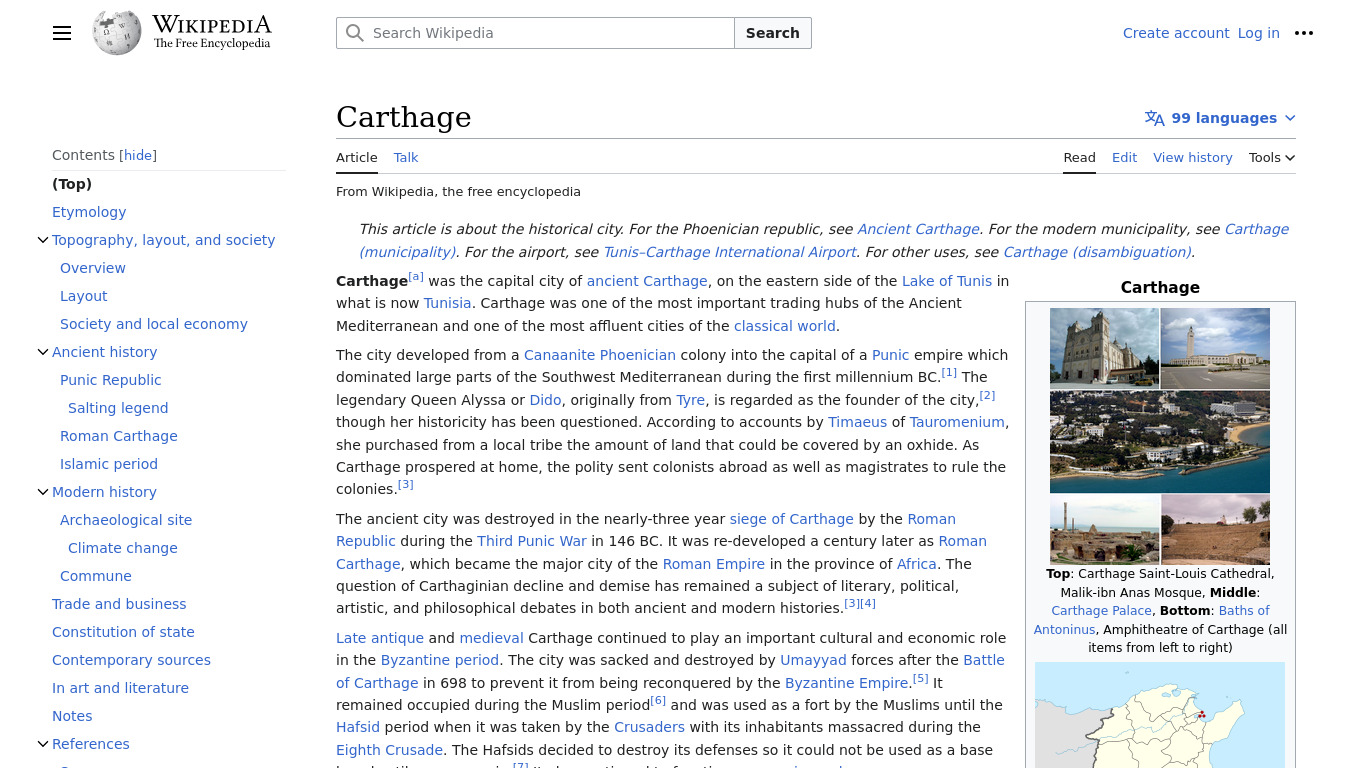 Carthage Landing page