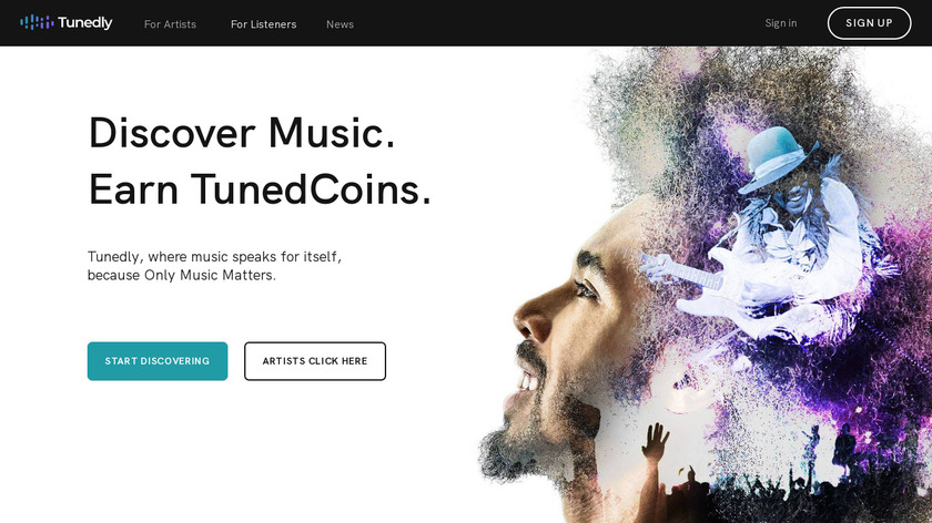 Tunedly Landing Page