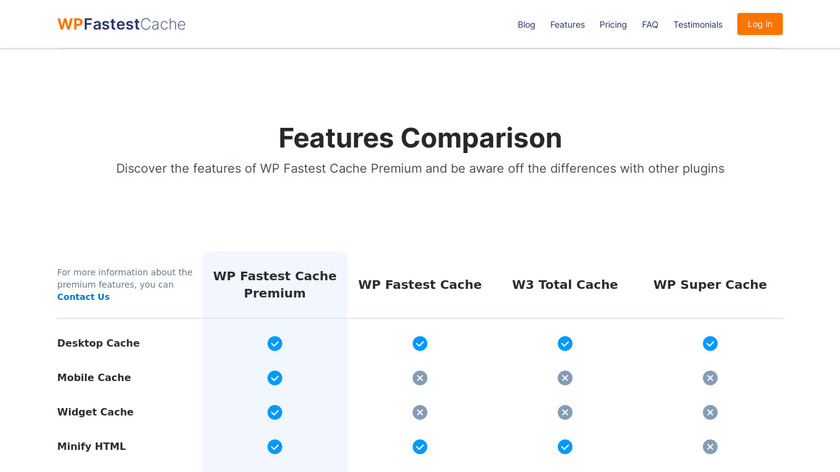WP Fastest Cache Landing Page