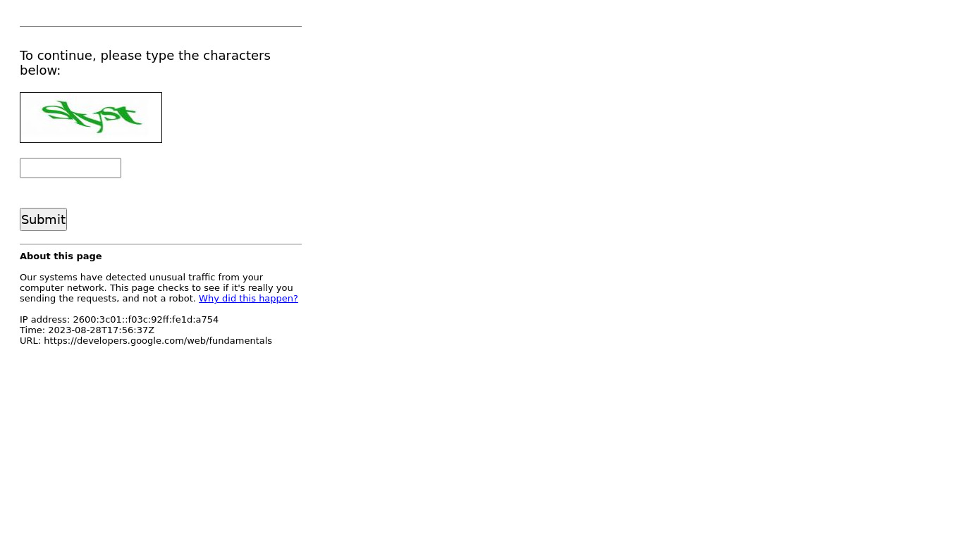 Google Web Fundamentals Landing page