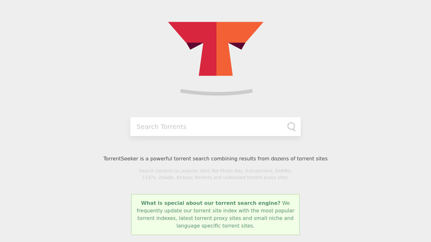 Torrentseeker Search Landing Page