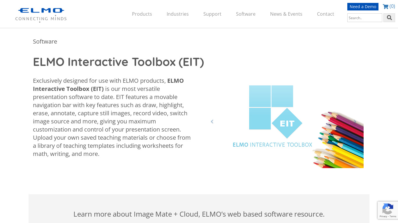 Elmo Interactive Toolbox Landing page