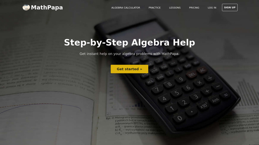 MathPapa Landing Page