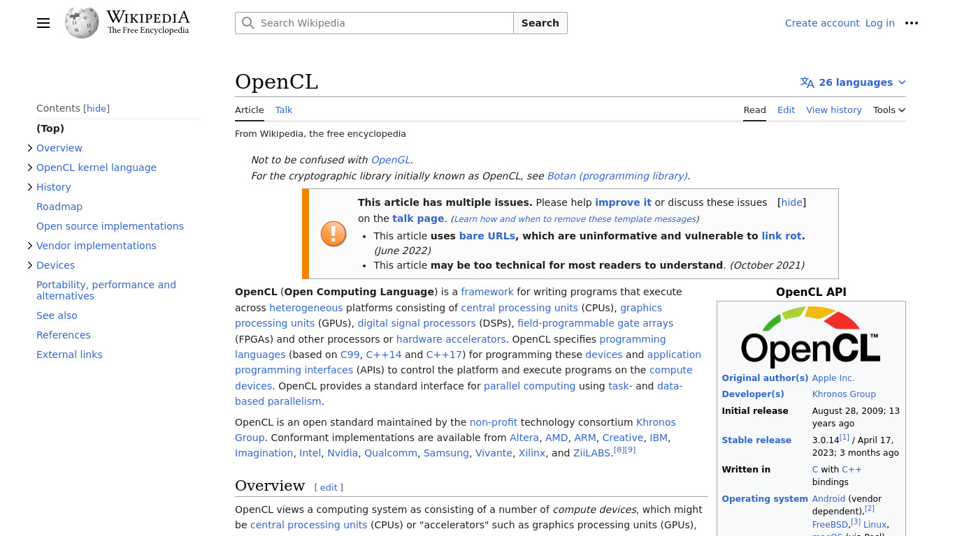 OpenCL Landing page