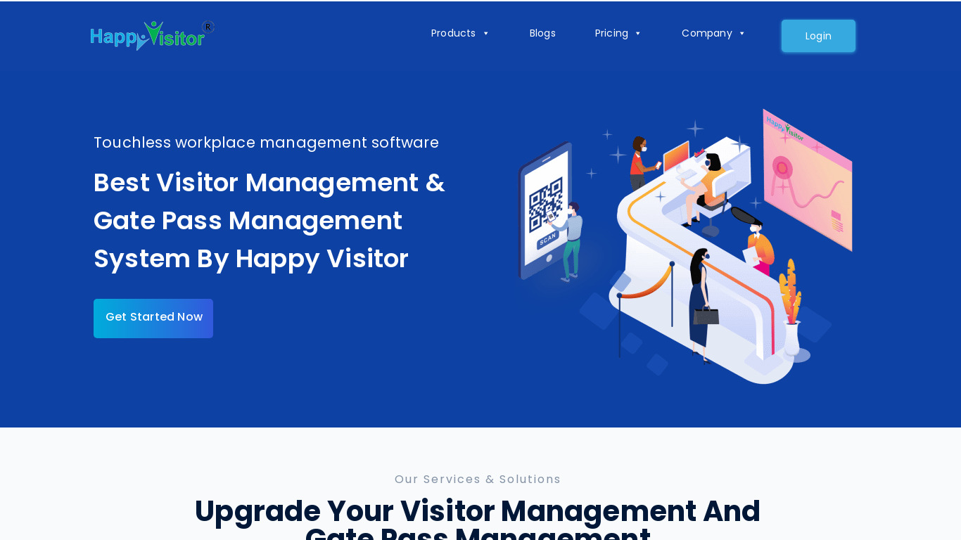 Happy Visitor Landing page