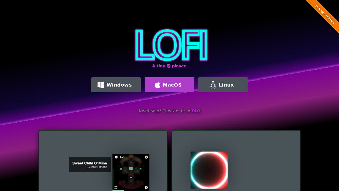 Lofi Landing page