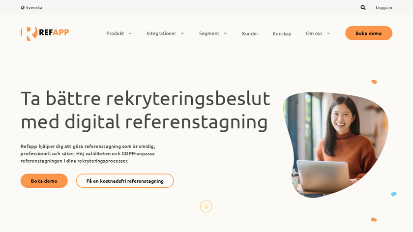 Refapp Landing Page