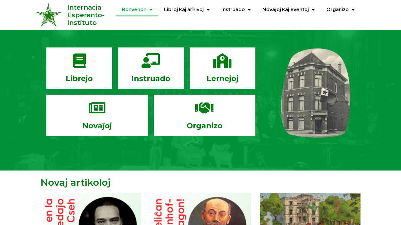 Esperanto Course/Kurso Landing page