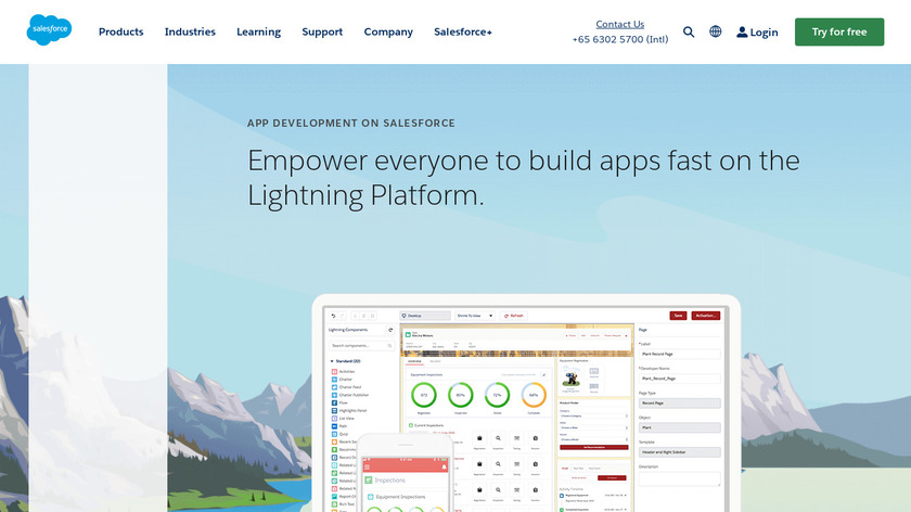 Salesforce Lightning Platform Landing Page