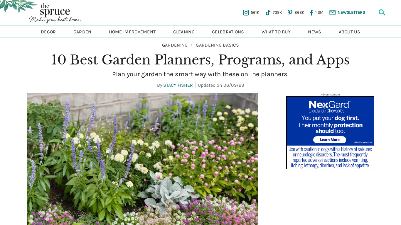 Garden Planner Landing page