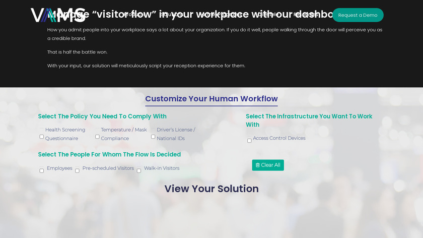 VAMS Landing Page