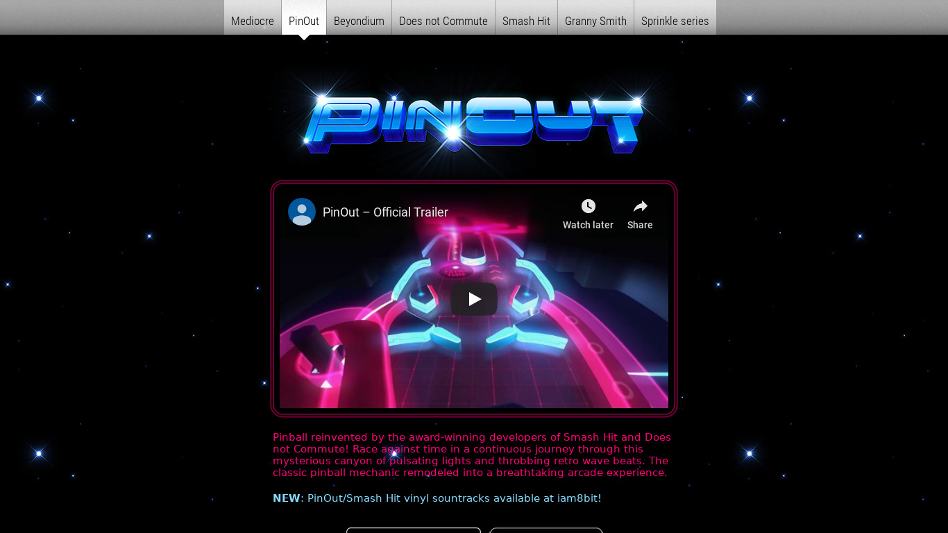 PinOut Landing page