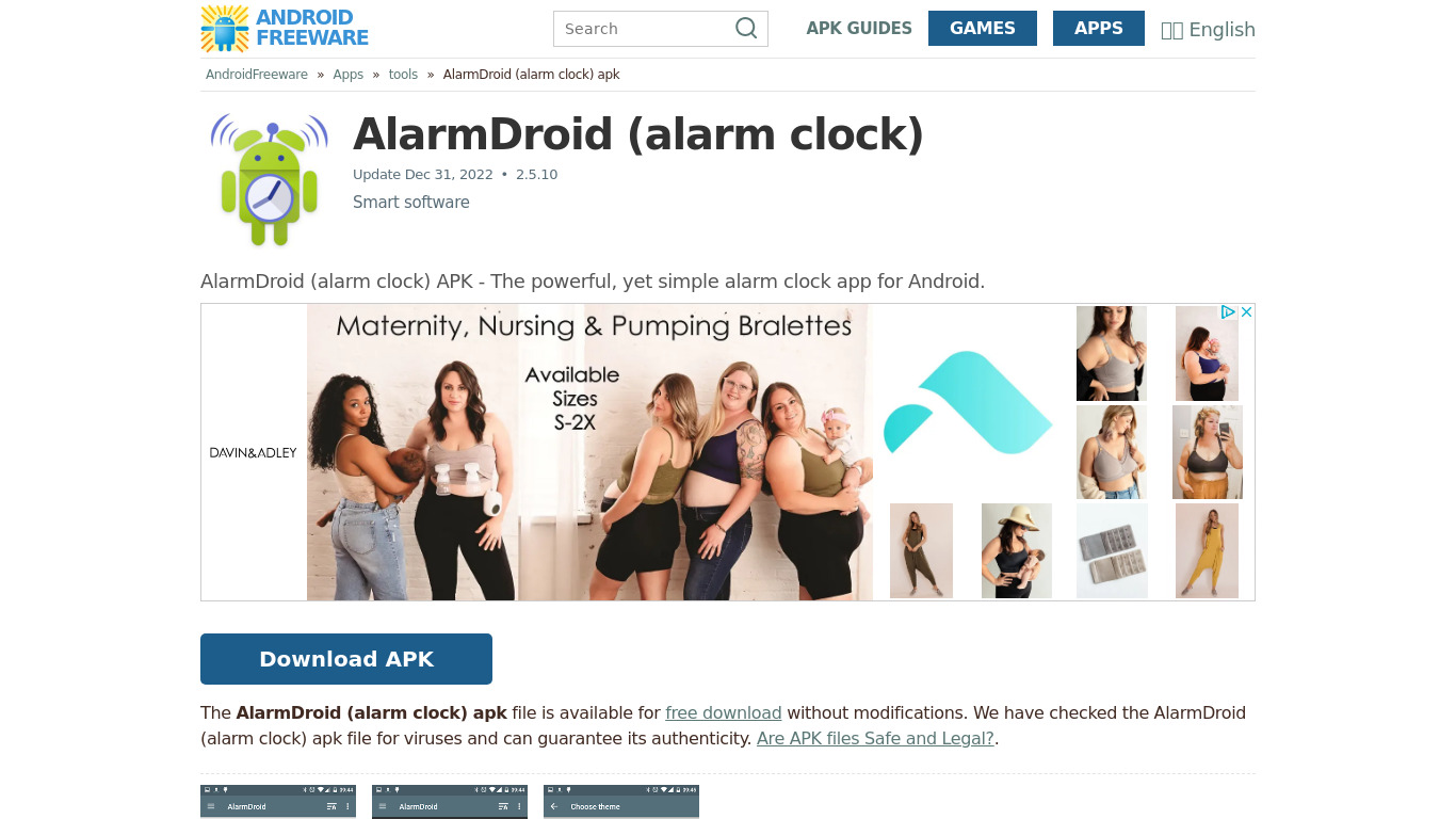 AlarmDroid Landing page