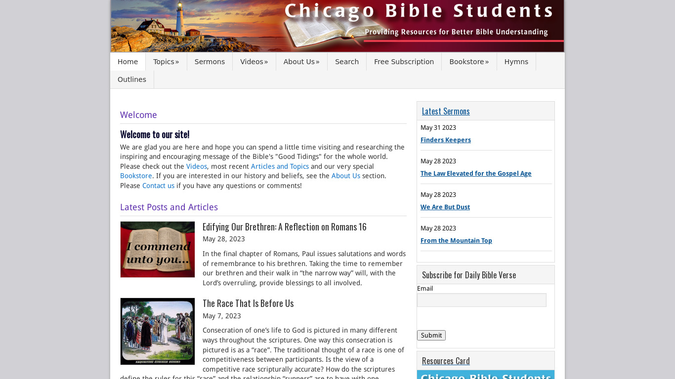Free Bible Guide Landing page