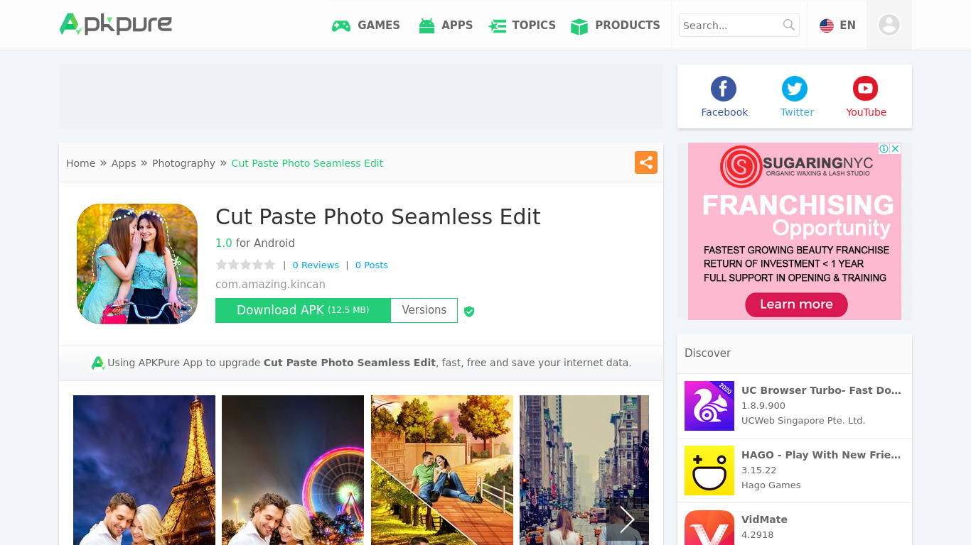Cut Paste Photo Seamless Edit Landing page