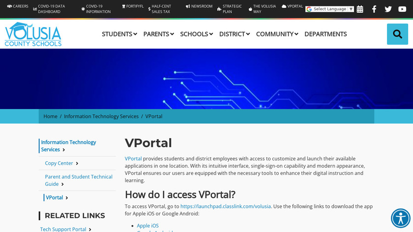 vcsedu.org VPortal Landing Page