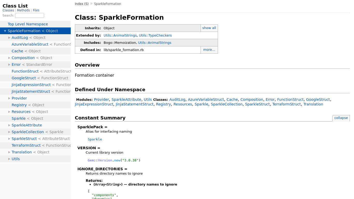 SparkleFormation Landing page