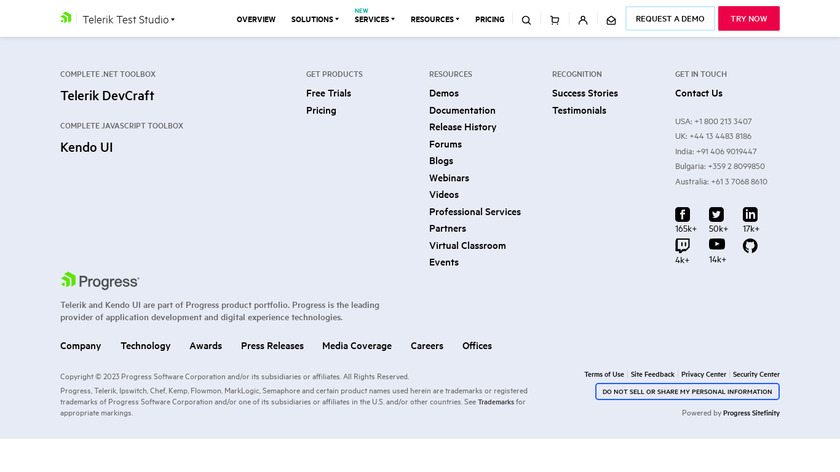 Test Studio Mobile Landing Page