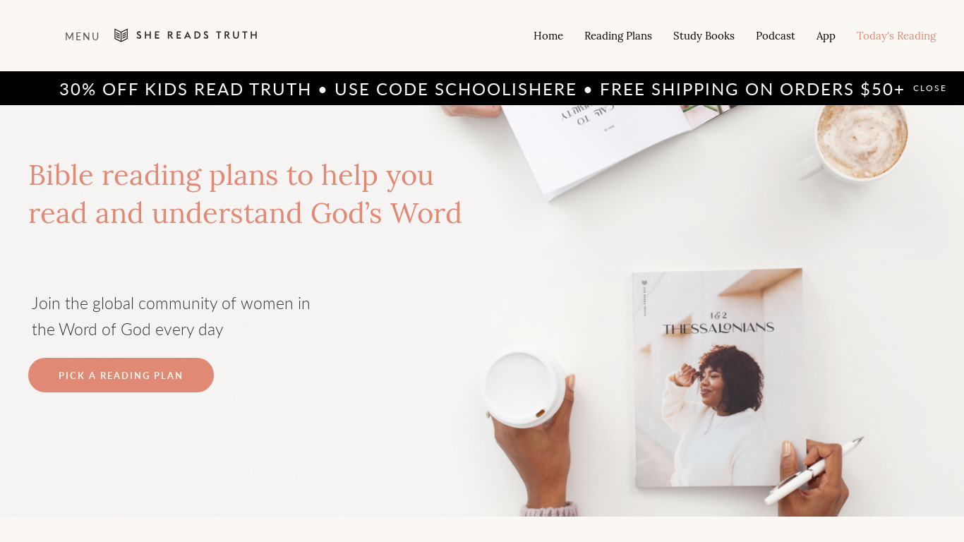She Reads Truth Landing page