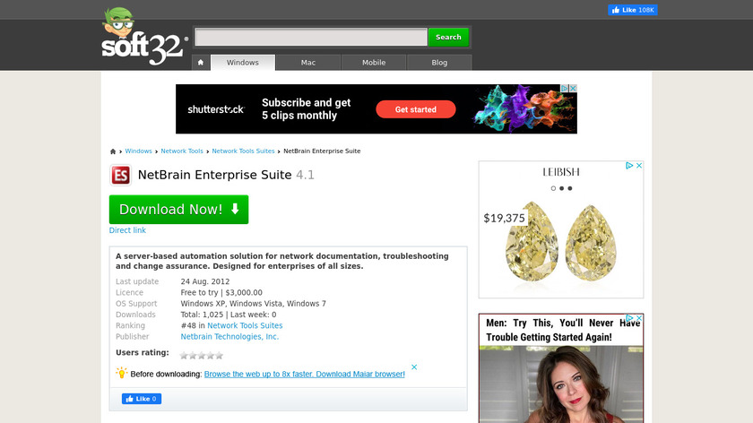 NetBrain Enterprise Suite Landing Page