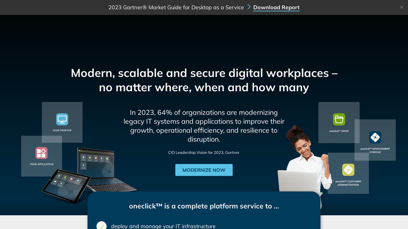 OneClick VDI Landing Page