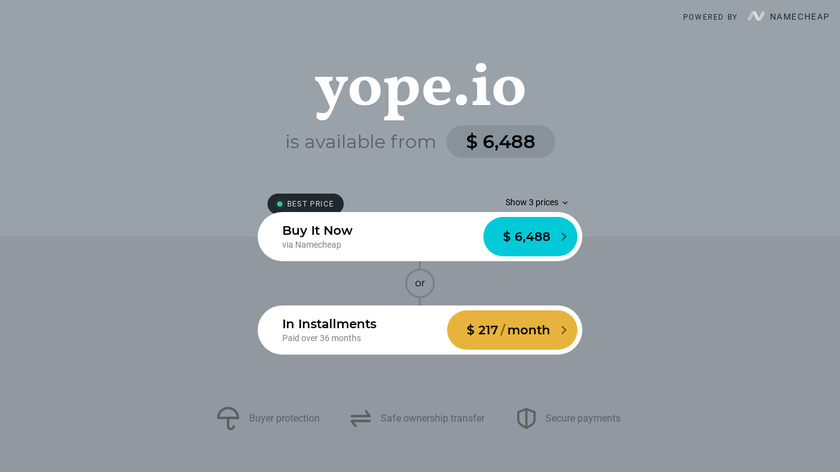 Yope Landing Page