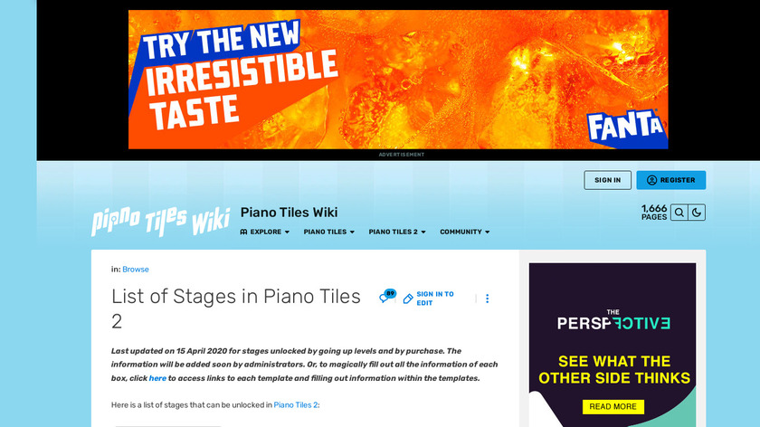 Piano Music Tiles 2 Landing Page