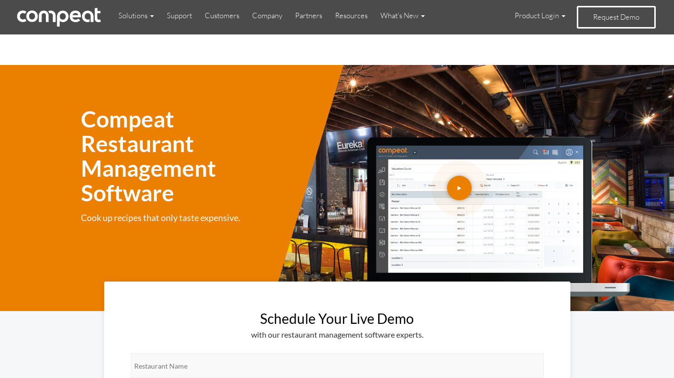 Compeat Software Landing page