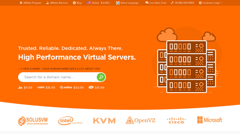 Hostnamaste Landing Page