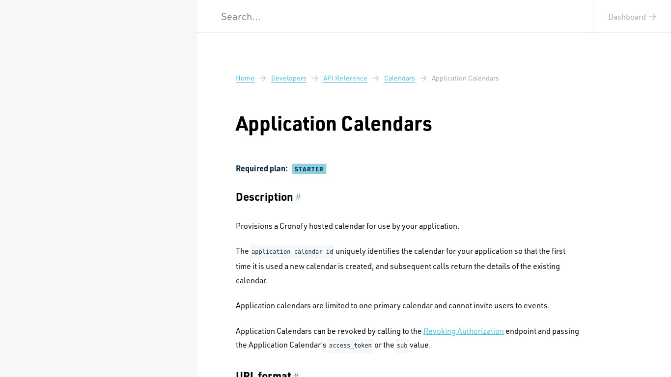 Cronofy Calendar API Landing page