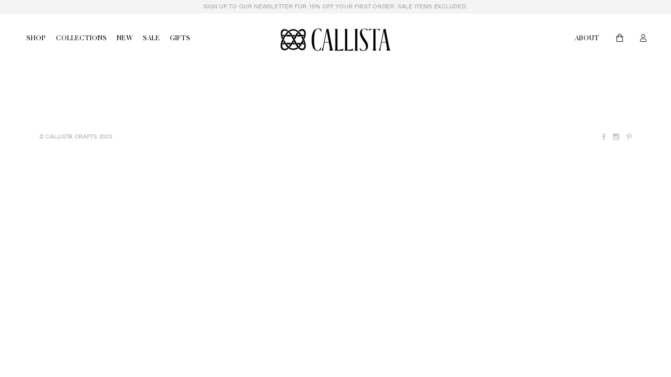 Callista Landing page