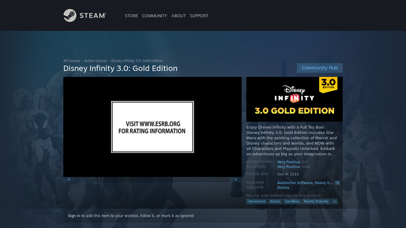Disney Infinity 3.0: Gold Edition Landing page